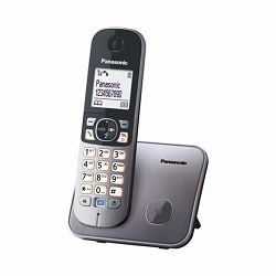 PANASONIC telefon bežični KX-TG6811FXB metalik sivi