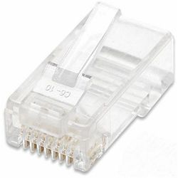 LAN konektor, RJ45 Cat.5e, UTP, pakiranje 100kom., za solid
