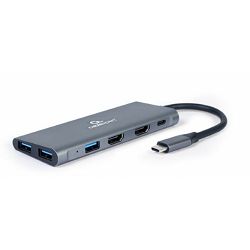 Gembird USB Type-C 3-in-1 multi-port adapter (Hub HDMI PD)