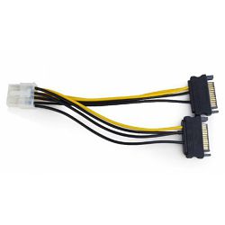 Gembird Internal power adapter cable for PCI express, 8 pin to SATA x 2 pcs