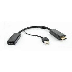 Gembird HDMI to DisplayPort converter, black