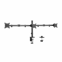 Gembird Adjustable desk 3-display mounting arm (rotate, tilt, swivel), 17”-27”, up to 7 kg