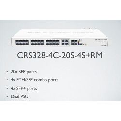 MikroTik 28 independent port switch with a combo group