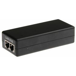 MikroTik OEM pasive Gigabit PoE adapter, 48V 0.5A (24W), grounded with ac cord