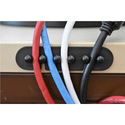 NaviaTec Plastic Plug Holder Cable Organizer (2-Pack), Black