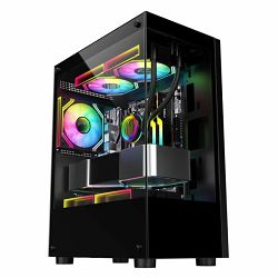 NaviaTec Mariner Gaming case with 3x ARGB Fans, Tempered Glass Sides
