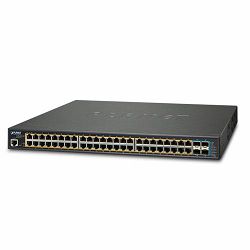 Planet 52-Port L2 802.3at PoE (48x 1GbE PoE ports 4x 10G SFP slots) Managed Switch with 48V Redundant Power