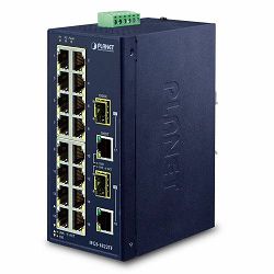 Planet Industrial 16-Port 10 100TX 2-Port Gigabit TP SFP Combo Ethernet Switch