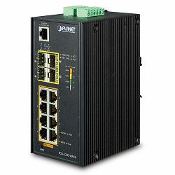 Planet Industrial L2 8-Port 10 100 1000T 802.3at PoE 2-Port 100 1000X SFP 2-Port 10G SFP Managed Ethernet Switch (-40~75 degrees C)