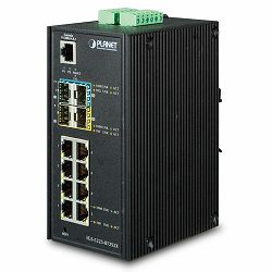Planet Industrial L2 8-Port 10 100 1000T 2-Port 100 1000X SFP 2-Port 10G SFP Managed Ethernet Switch (-40~75 degrees C)