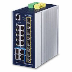 Planet Industrial L3 8-Port 10 100 1000T 8-Port 100 1000X SFP 4-Port 10G SFP Managed Ethernet Switch