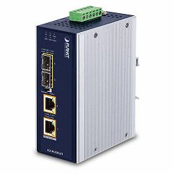 Planet Industrial 2-Port 100 1000X SFP to 2-Port GbE 802.3bt PoE Media Converter