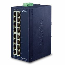 Planet Industrial 16-Port 10 100TX Fast Ethernet Switch (-40~75 degrees C)
