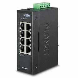 Planet Industrial 8-Port 10 100TX Compact Ethernet Switch