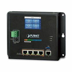 Planet Industrial Wall-mount Gigabit Router with 4-Port 802.3at PoE and LCD Touch Screen
