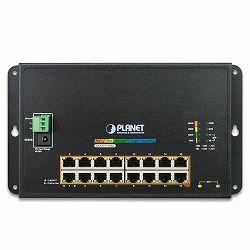 Planet Industrial 16-Port GbE 802.3at PoE 2-Port 100 1000X SFP Wall-mounted Managed Switch