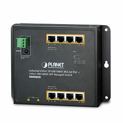Planet Industrial Wall.mount 8-Port PoE 2 SFP Managed Switch