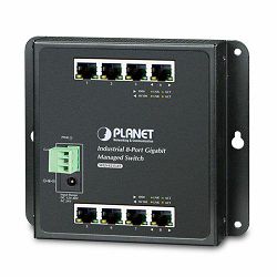 Planet Industrial 8-Port 10 100 1000T Wall-mount Managed Switch (-40~75 degrees C)