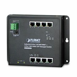 Planet Industrial Wall.mount 8P 2 SFP Managed Switch