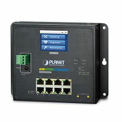 Planet Industrial L2 8-Port Gbe 2 Port SFP Wall Switch with LCD