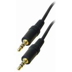 Transmedia Connecting cable. 3,5 mm 1,5m gold plated plugs