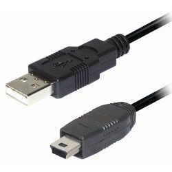Transmedia USB A to 5 pin mini Kabel 1m
