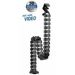 Transmedia Flexible Cable Management with clamp, Black
