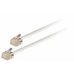 Transmedia Connecting Cable 6 6 plug, White, 3m