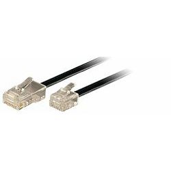 Transmedia Connecting Cable Western 8 4 to 6 4, 3m, Black