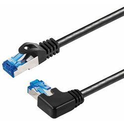 Transmedia Cat6A SFTP Patch Cable, RJ45 plug angled right, 1,5m