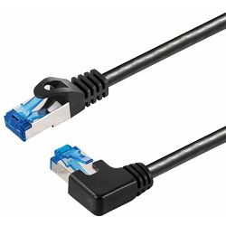 Transmedia Cat6A SFTP Patch Cable, RJ45 plug angled right, 1m