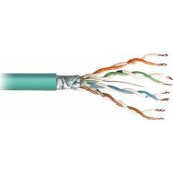 Transmedia FTP-Cable, Stranded Wire, CAT5e. green, on spool, 100 m