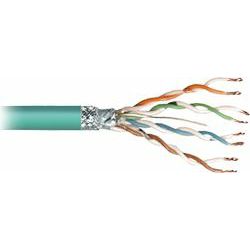 Transmedia SFTP-Cable, Stranded Wire, CAT5e. green, on spool, 100 m